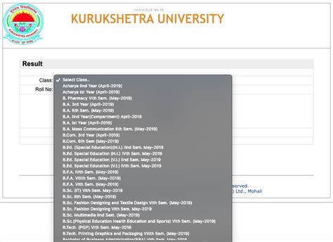 KUK Result 2021 (kuk.ac.in) BA, BSc, BCom, B.Tech, MA, MSc Results.